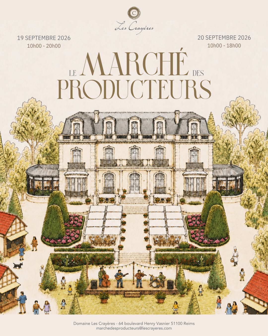 🥖 Le Marché des Producteurs est de retour au Domaine Les Crayères, et Case à Pain sera de la partie !...
